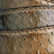 Reptiles House Pythonledergürtel RUM Metal in Bronze 4 cm 2