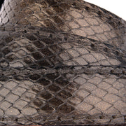 Reptiles House Pythonledergürtel RUM Metal in Schwarz 2,5 cm 2