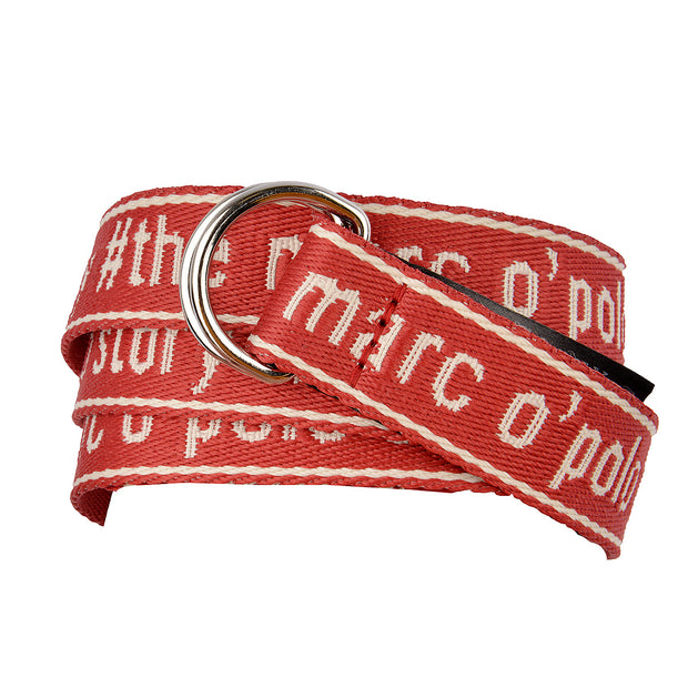 Marc O'Polo Ring Gürtel in Rot/Weiß 2,5 cm 2