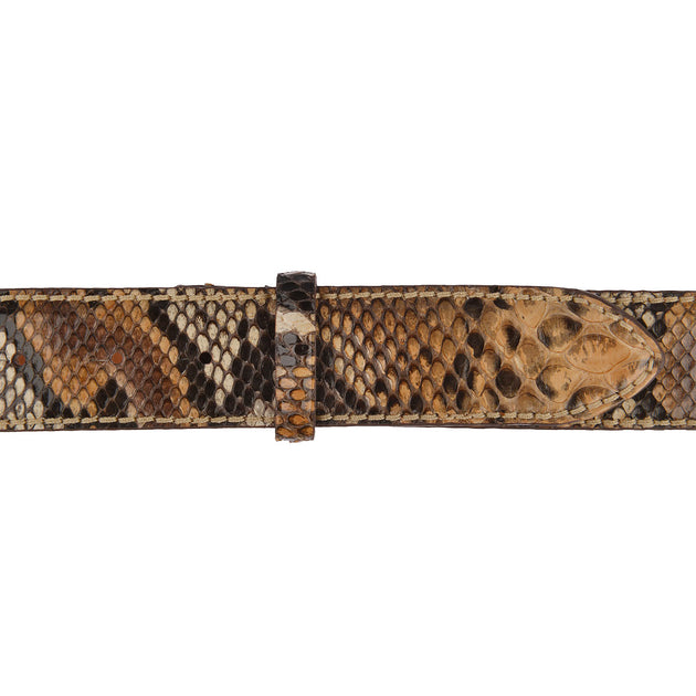 Reptile's House Pythonleder Gürtel Lipari in Beige