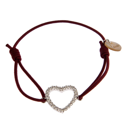 lua accessories Armband Heart in Bordeaux 1