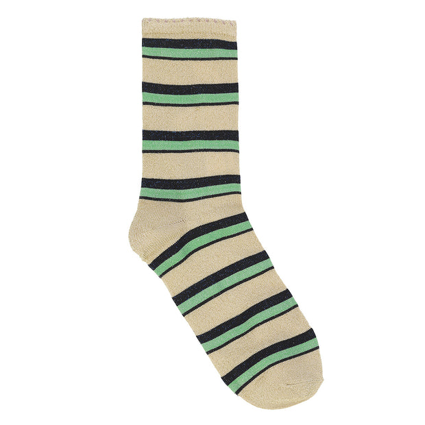 BeckSöndergaard Socken Dina Summer Stripe in Grass Green 1