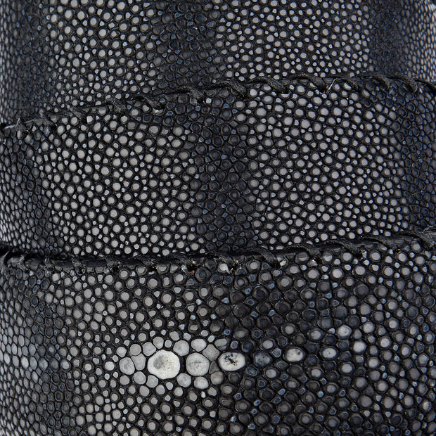 Reptile´s House Rochenledergürtel Razza in Schwarz 4cm 2