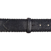 Reptile´s House Rochenledergürtel Razza in Schwarz 4cm 3