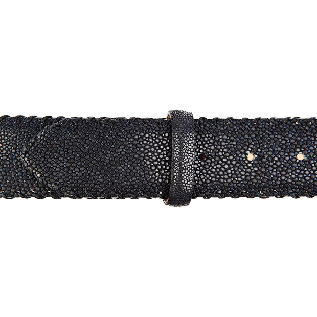 Reptile´s House Rochenledergürtel Razza in Schwarz 4cm 3