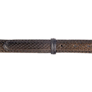 Reptiles House Pythonledergürtel RUM Metal in Schwarz 2,5 cm 3