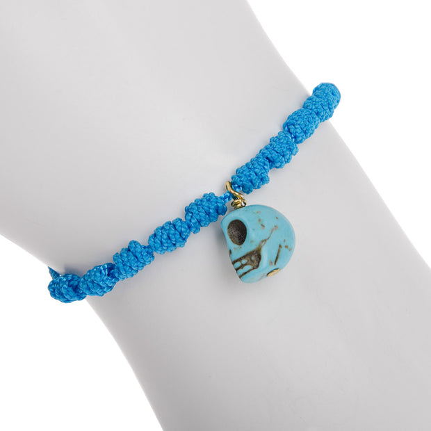 Mono and Me Armband Totenkopf in Blau