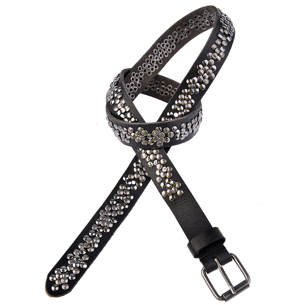 COWBOYSBELT Nietengürtel inkl. Schließe 2,5 cm in Schwarz 1