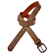 COWBOYSBELT Nietengürtel inkl. Schließe 2,5 cm in Cognac 1