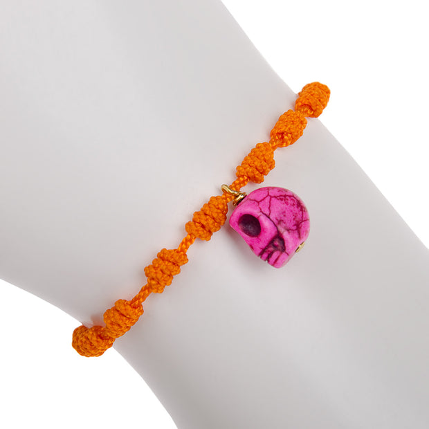 Mono and Me Armband Totenkopf in Orange