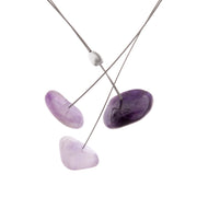 Yust-Inn Collier mit 3 Amethyststeinen