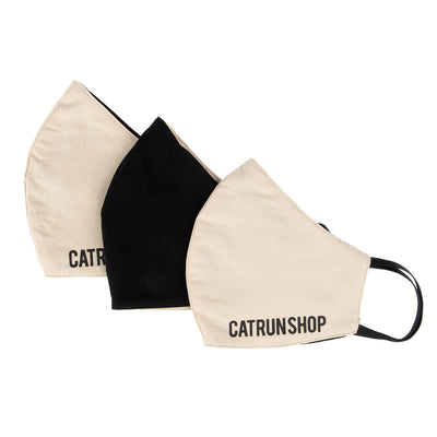 CATRUN Mund-Nasen-Masken Set in Beige/Schwarz