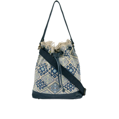 DESIDERIUS Bucket Bag Loona in Blau/Beige 1