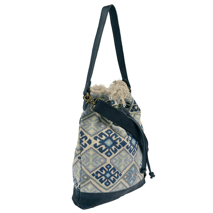 DESIDERIUS Bucket Bag Loona in Blau/Beige 2