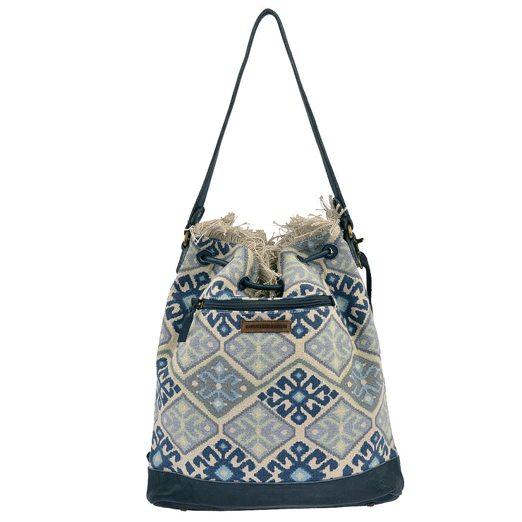 DESIDERIUS Bucket Bag Loona in Blau/Beige 7