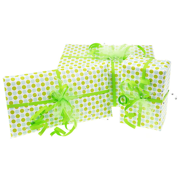 Geschenkverpackung BUNT in Grün/Weiß 2