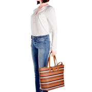 LIU JO Shopper New Kos in Cognac gestreift 5