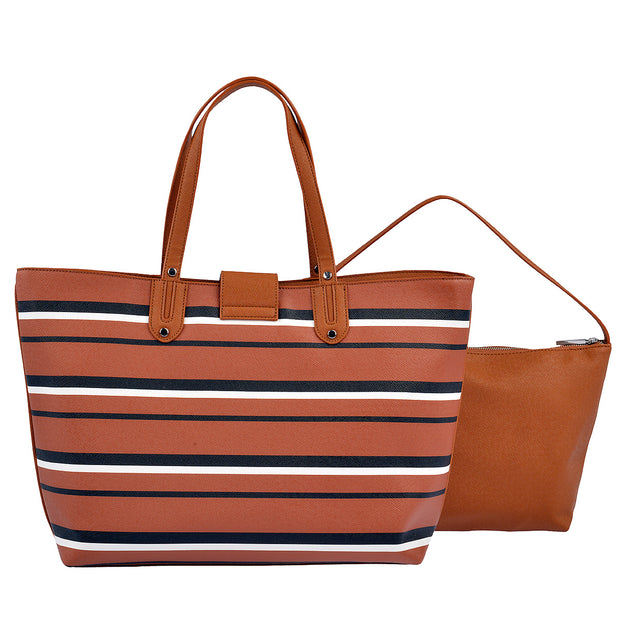 LIU JO Shopper New Kos in Cognac gestreift 6