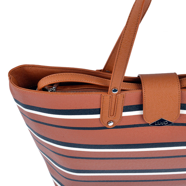 LIU JO Shopper New Kos in Cognac gestreift 7