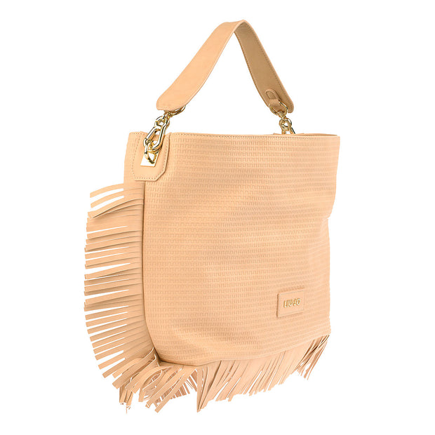 LIU JO Tasche Monospalla mit Fransen in Nude 2