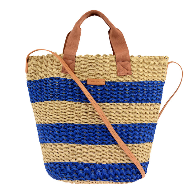 Marc O'Polo Bast Shopper in Natur/Blau 3