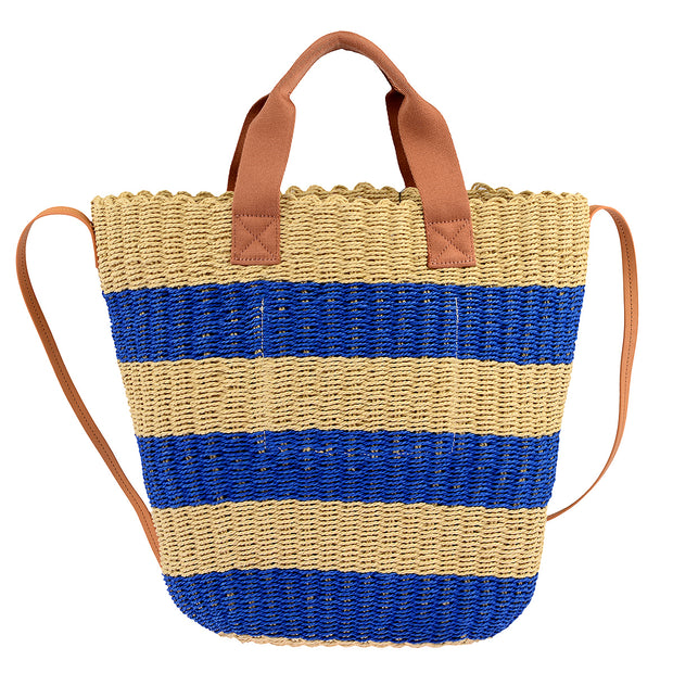 Marc O'Polo Bast Shopper in Natur/Blau 7