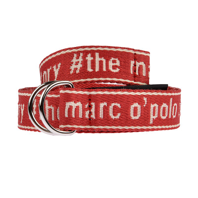 Marc O'Polo Ring Gürtel in Rot/Weiß 2,5 cm 1