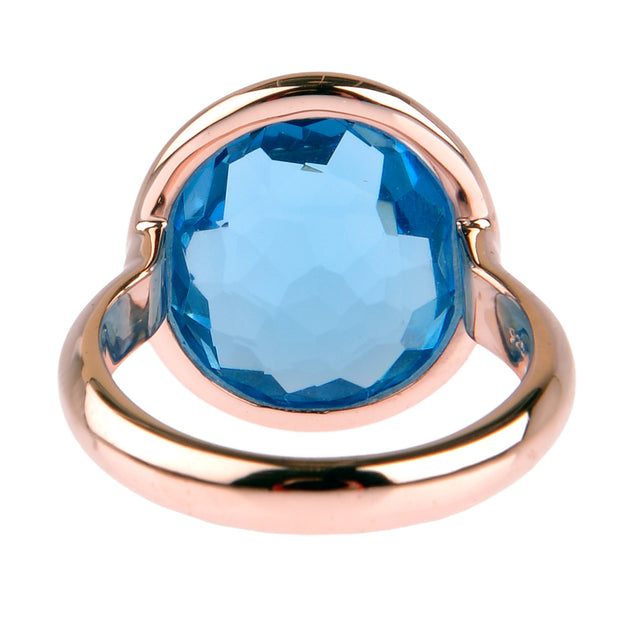 Nicola Hinrichsen Ring DROP in Roségold mit Skyblue Edelstein 2