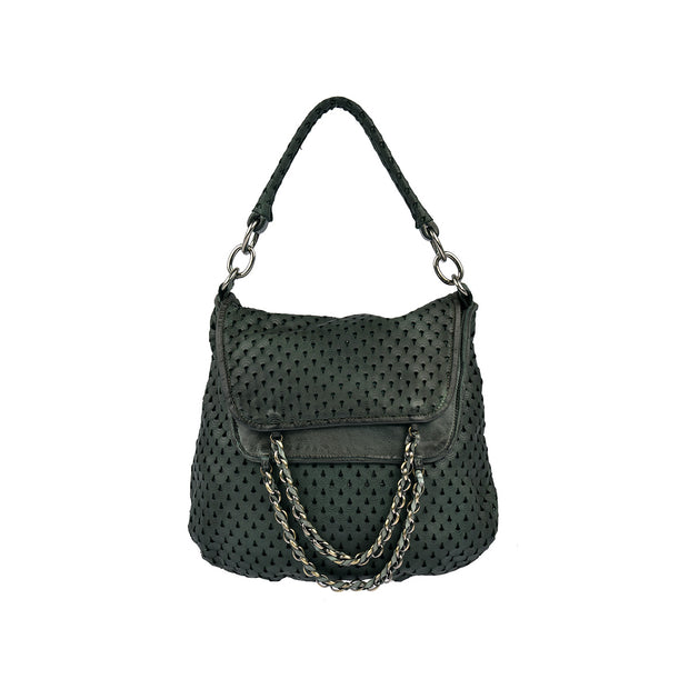 Reptile's House Beuteltasche Piuma in Dark Menta 1