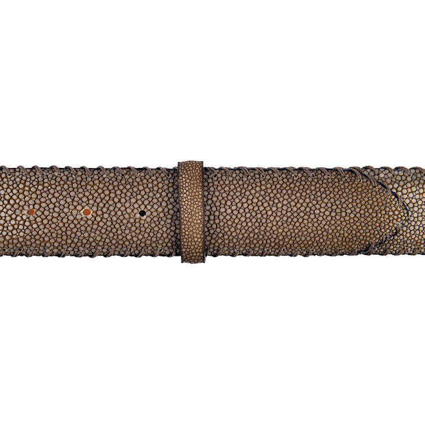 Reptile´s House Rochenledergürtel in Beige/Braun 4cm 3