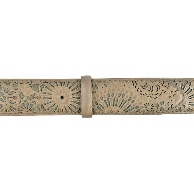 Reptile's House Gürtel Round in Taupe 4cm 3