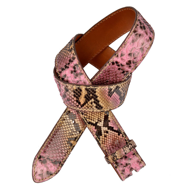 Reptile's House Pythonleder Gürtel Lipari in Rosa 1