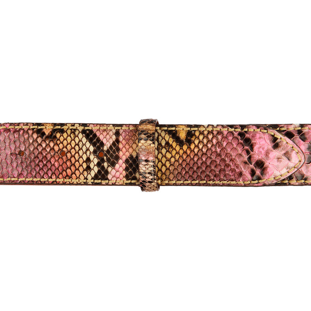 Reptile's House Pythonleder Gürtel Lipari in Rosa 3