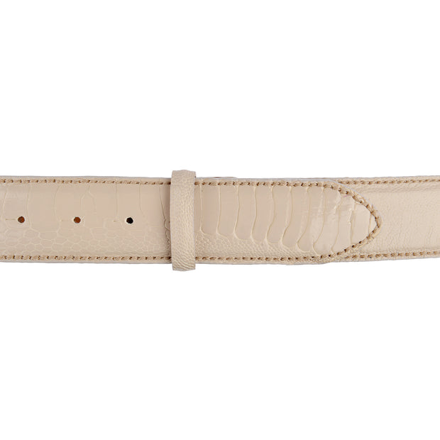 Reptile’s House Straußenleder Gürtel WOOD in Cream