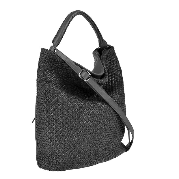 Reptile's House Kalbsleder Tasche Star in Schwarz 2