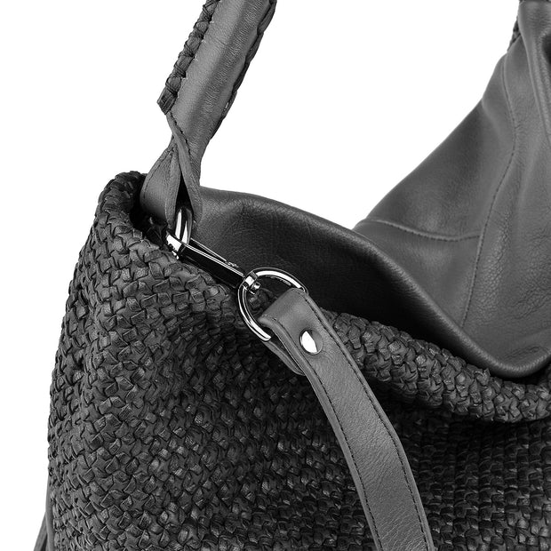 Reptile's House Kalbsleder Tasche Star in Schwarz 8
