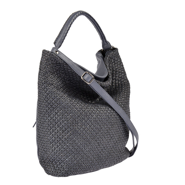 Reptile's House Kalbsleder Tasche Star in Dunkelblau 2