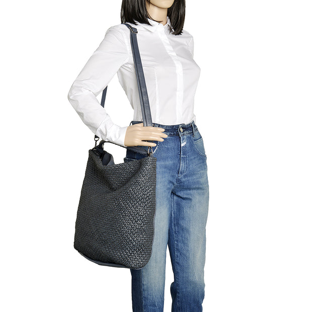 Reptile's House Kalbsleder Tasche Star in Dunkelblau 5