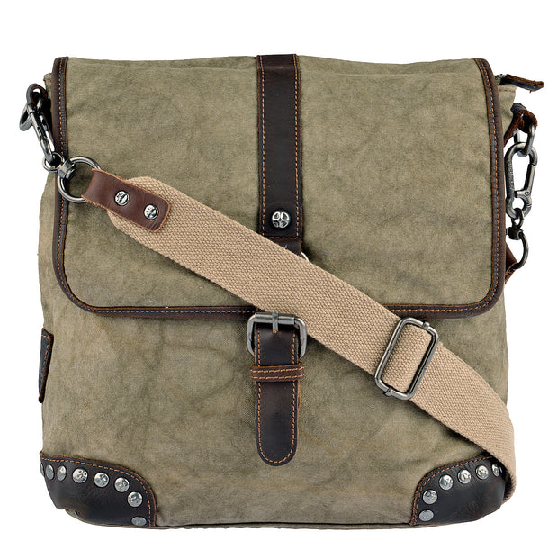 SURI FREY Umhängetasche Canvas Flap in Khaki 3