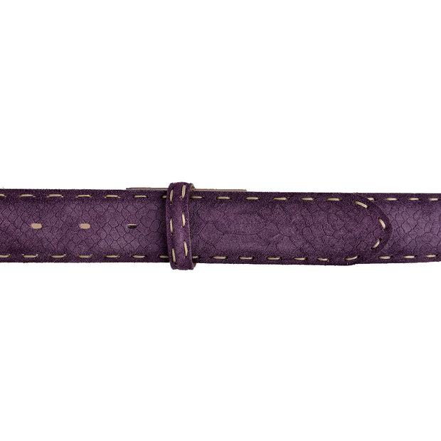 UmjuBELT Gürtel mit Pythonprägung in Lila 4cm 3