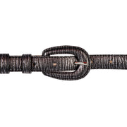 abro Gürtel in Schwarz Metallic 1,5 cm 3