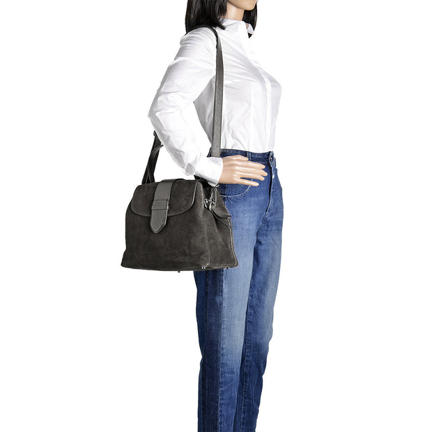 abro Handtasche Suede in Grau 5