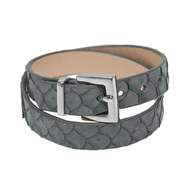 Gioia de Seda Armband aus Leder in Grau