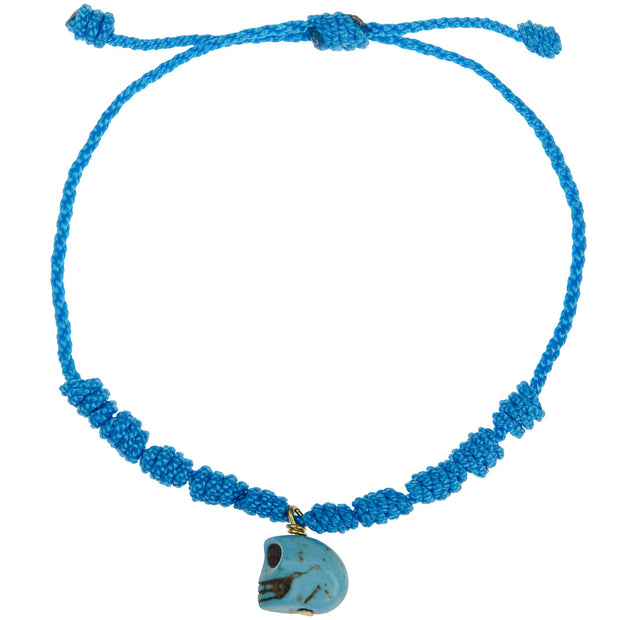 Mono and Me Armband Totenkopf in Blau