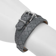 Gioia de Seda Armband aus Leder in Grau